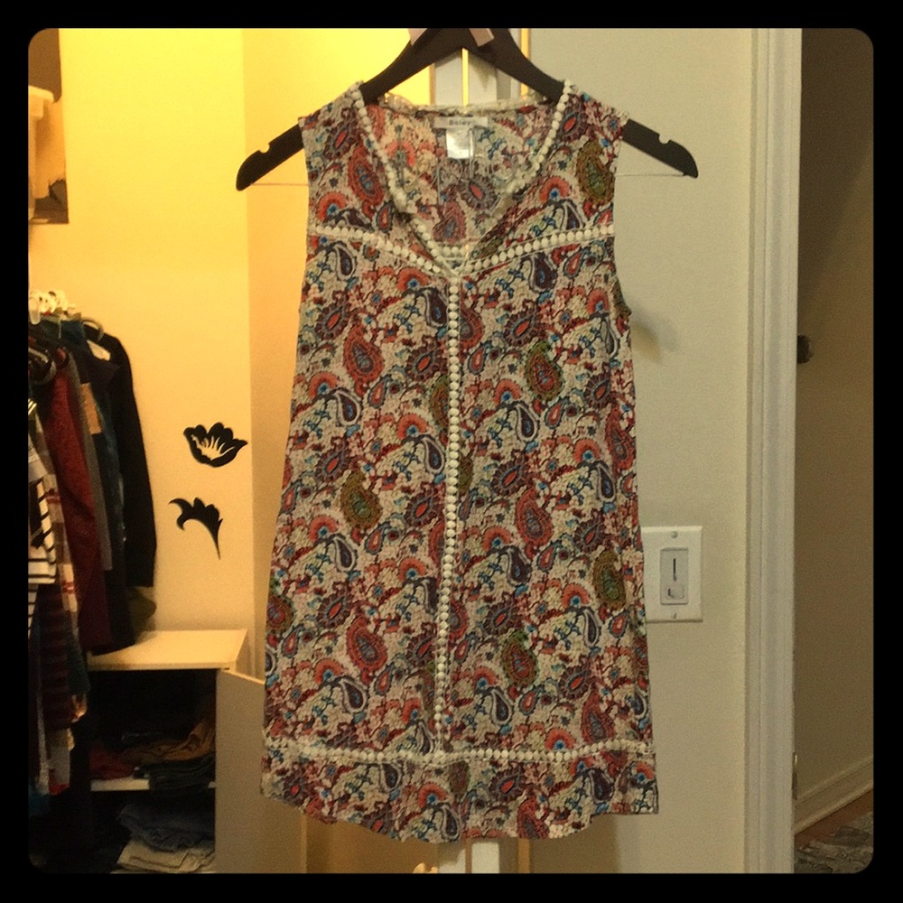 Multi-colored long top